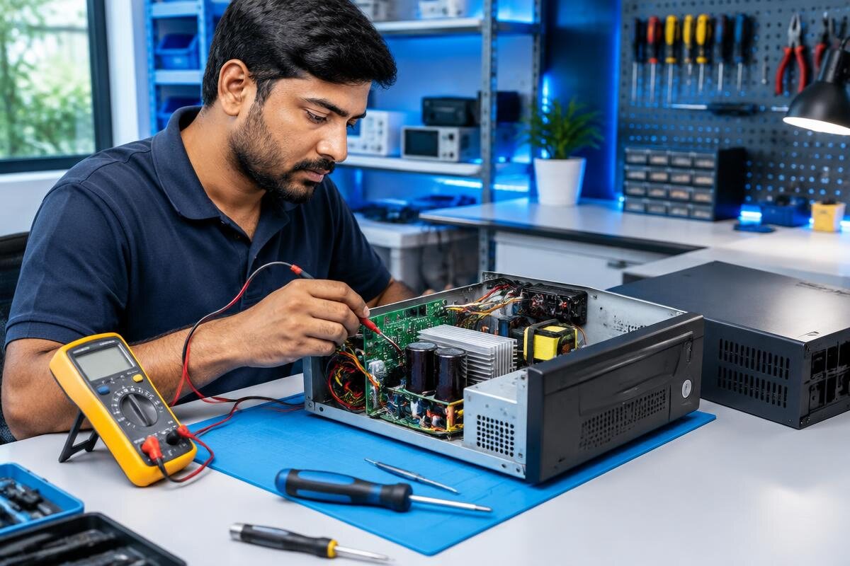 12 volt inverter undergoing diagnosis